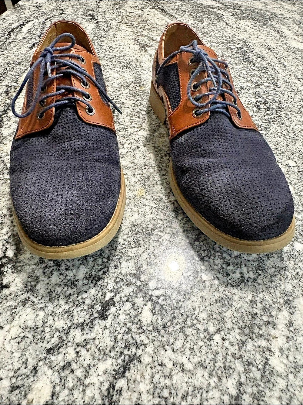 Johnston & Murphy Men's Blue & Brown Oxfords US 9M